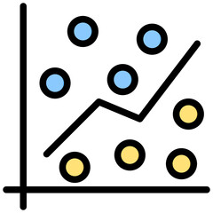 Regression Outline Color Icon