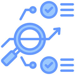 Prescriptive Analytics Blue Icon