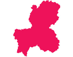 岐阜県　マゼンタ　地図　イラスト