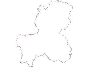 岐阜県　白　地図　イラスト