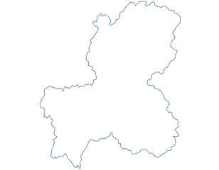 岐阜県　白　地図　イラスト