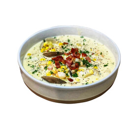 creamy seafood and corn chowder