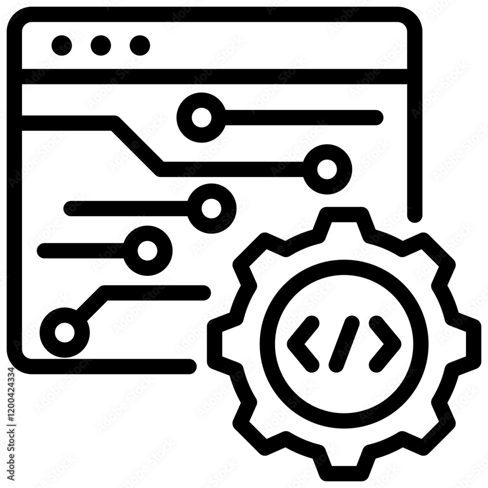 Poster Programming Outline Icon