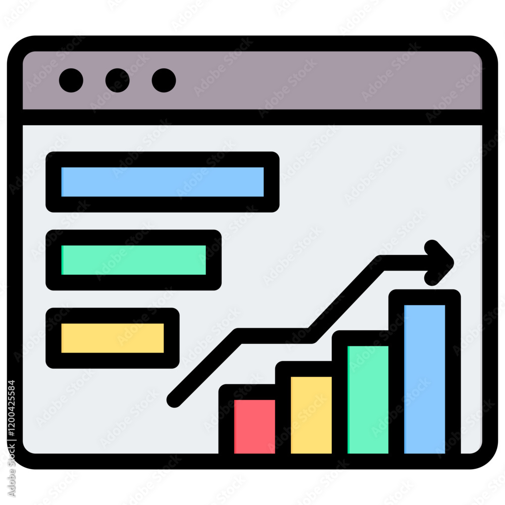 Aufkleber data visualization outline color icon