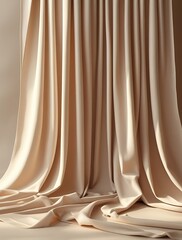 Aesthetic and beautiful minimalism textile-based background in boho style, featuring soft, earthy tones, natural textures, and plenty of copy space, perfect for adding text or design elements, creatin