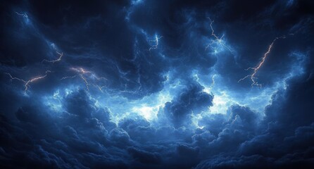 Stormy Skies with Lightning, ThunderClouds and Dramatic Weather Phenomena