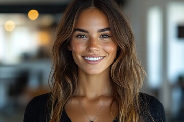 Obraz premium Smiling Woman Realtor Offering Keys to Client Concept Real Estate Sale Deal Purchase Contract Agreement