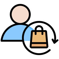 Customer Outline Color Icon