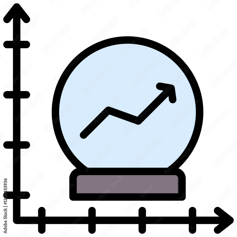 Poster Predictive Analytics Outline Color Icon