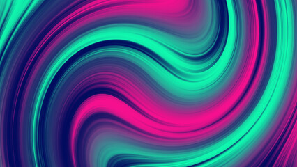 Obraz premium Neon Wavy Line Background
