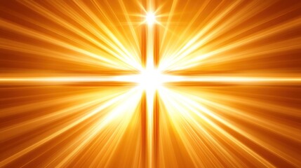 Bright, radiant starburst with golden rays emanating from a central point of light.