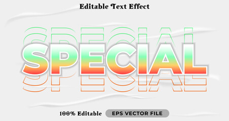 Special text effect, trendy graphic style editable text