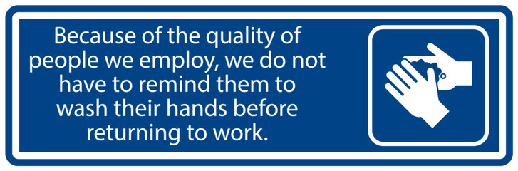 Employees must wash hands