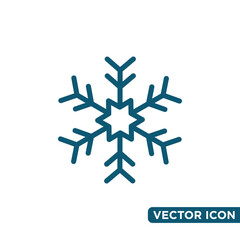 Minimalist Snow Icon Design Template 