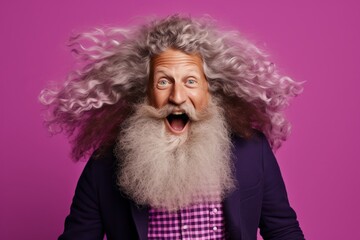 笑顔のシニア男性ポートレート,Generative AI AI画像