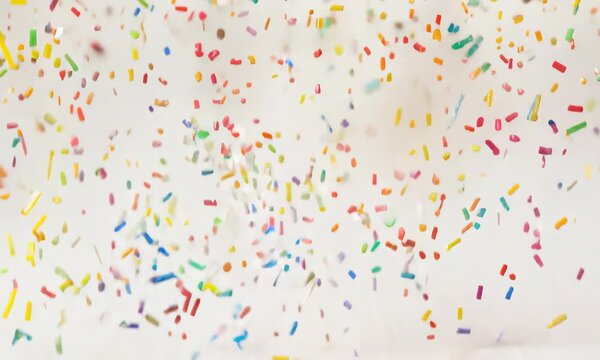 sprinkles Falling from Top to Bottom