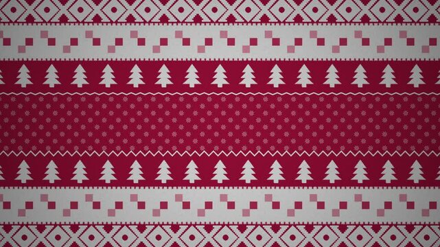 Fondo navide&ntilde;o con patrones de arboles de navidad y copos de nieve. 