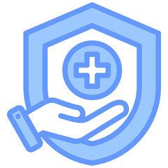 Fototapeta premium Insurance Blue Icon