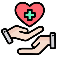 Obraz premium Caregiver Outline Color Icon