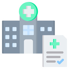 Obraz premium Hospital Administration Flat Icon