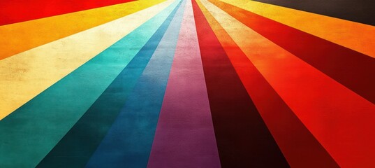 Rainbow Stripes Abstract Design for LGBT Pride Month 2025 Banner