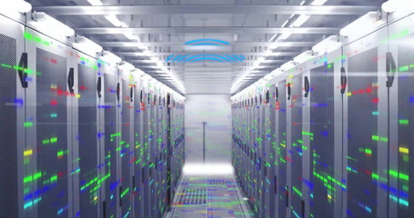 Image of data processing over computer servers