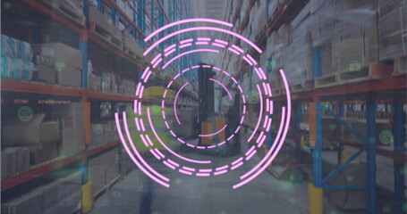 Image of scope and data processing over warehouse