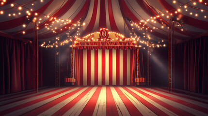 vintage circus tent interior