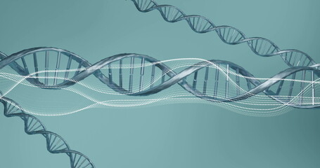 Image of diagrams over dna strands