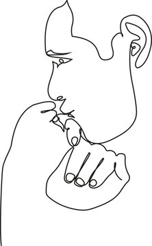 Romantic One Line Drawing | Man Kissing Woman&rsquo;s Hand with Engagement Ring | Minimalist Love Illustration | Digital Art Download