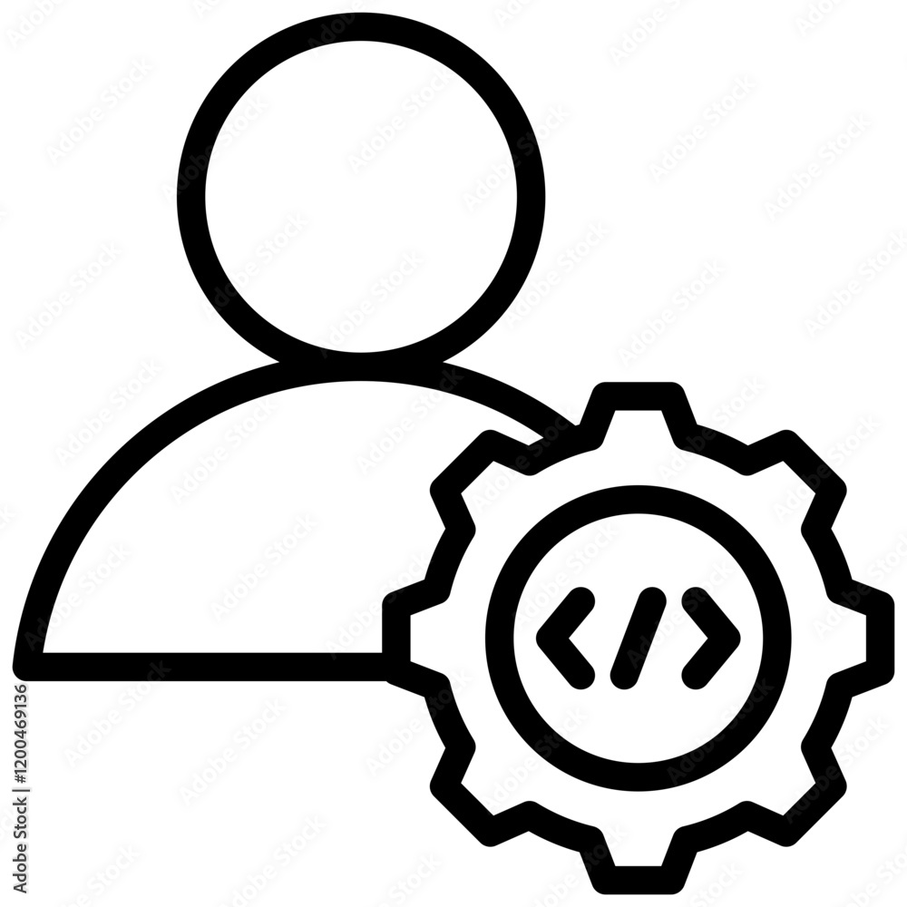 Poster constructor outline icon