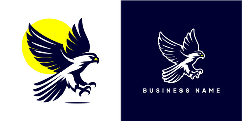 Flying Hawk Landing with Forward-Pointed Talons