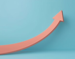 progress or development concept, Business growth, investment profit increase, arrow graph future growth plans, growing sales and revenue, minimalist tech