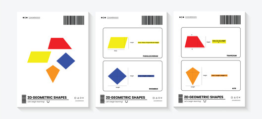 The area formula of 2D geometric shapes that can be used as displays © Zeronineee