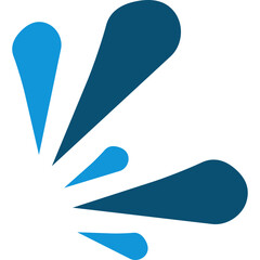 Water splash doodle vector