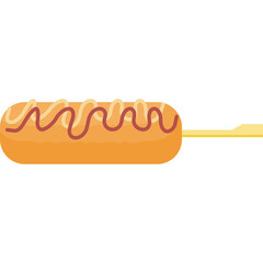Corndog food vector