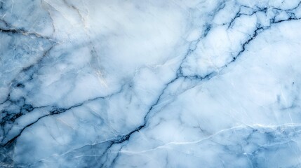 Fototapeta premium Smooth blue marble surface with white veining, showcasing a natural and elegant pattern ideal for backgrounds or textures.