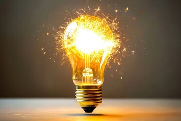 The imagery of a light bulb lift-off represents entrepreneurial spirit.