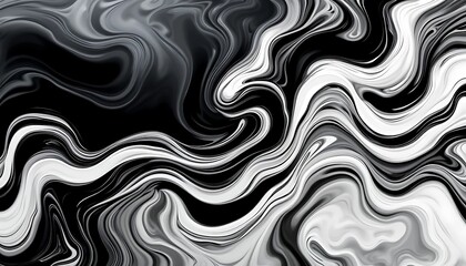 Fototapeta premium Abstract Black And White Swirling Marble Design