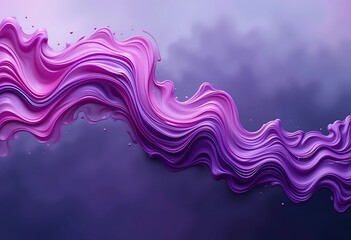 Abstract Purple Wave Liquid Flowing Design