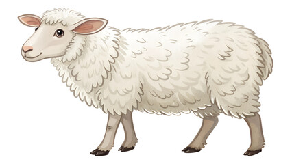 Fototapeta premium sheep from the side isolated on transparent background png