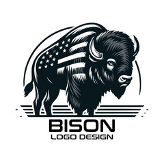 Bison Vector Logo Design