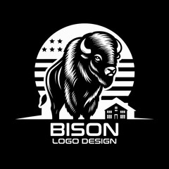 Bison Vector Logo Design
