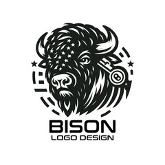 Bison Vector Logo Design