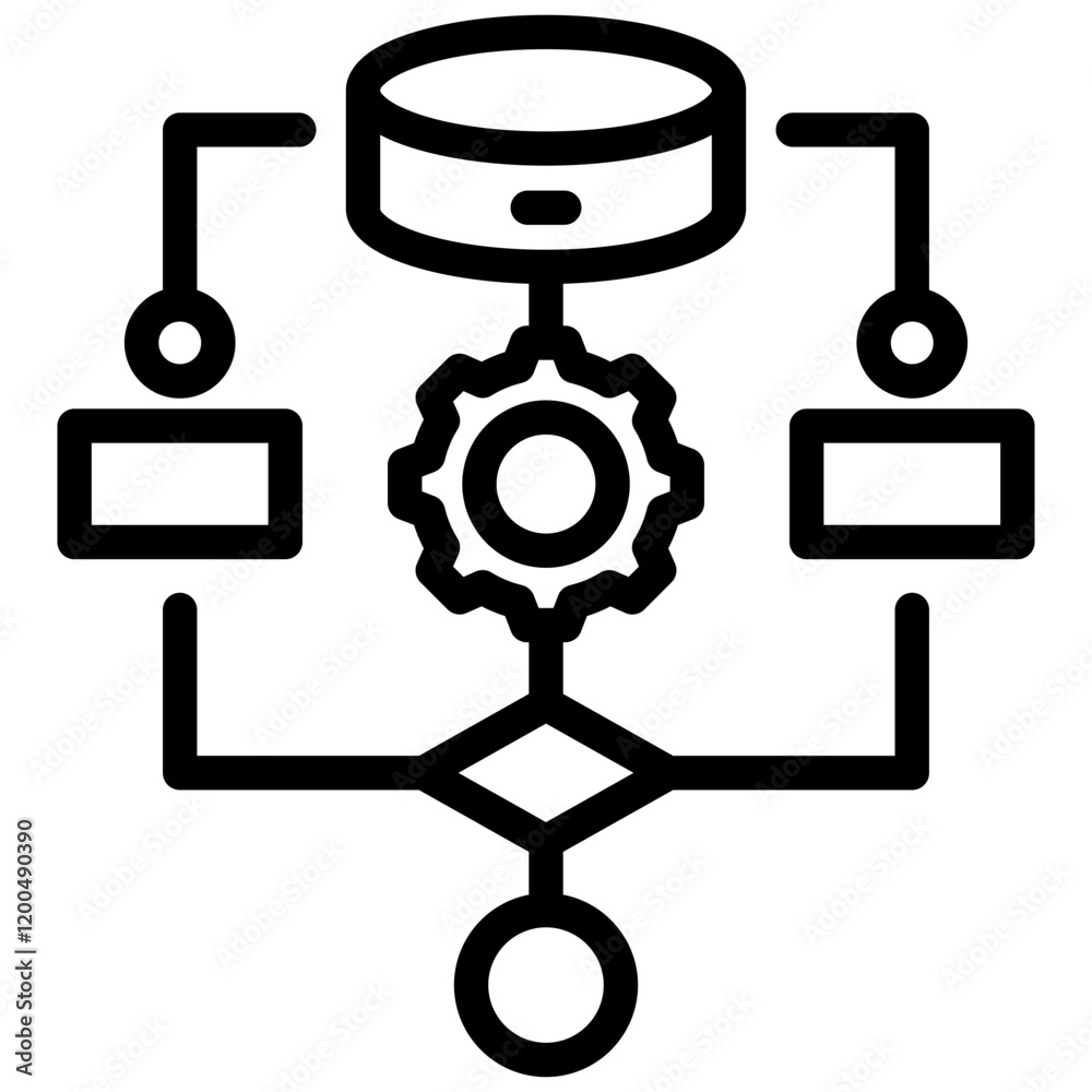 Aufkleber Algorithm Outline Icon