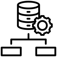 Obraz premium Data Management Outline Icon