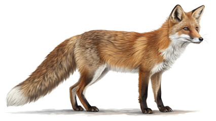 fox from the side isolated on transparent background png