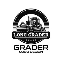 Naklejka premium Grader Vector Logo Design