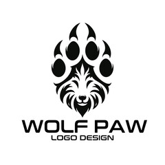 Wolf Paw Vector Logo Design