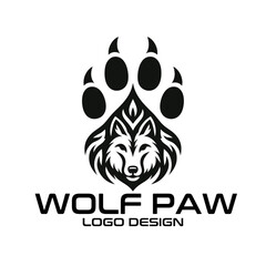 Wolf Paw Vector Logo Design